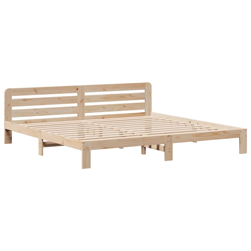 Sengeramme med madrass 200x200 cm heltre furu