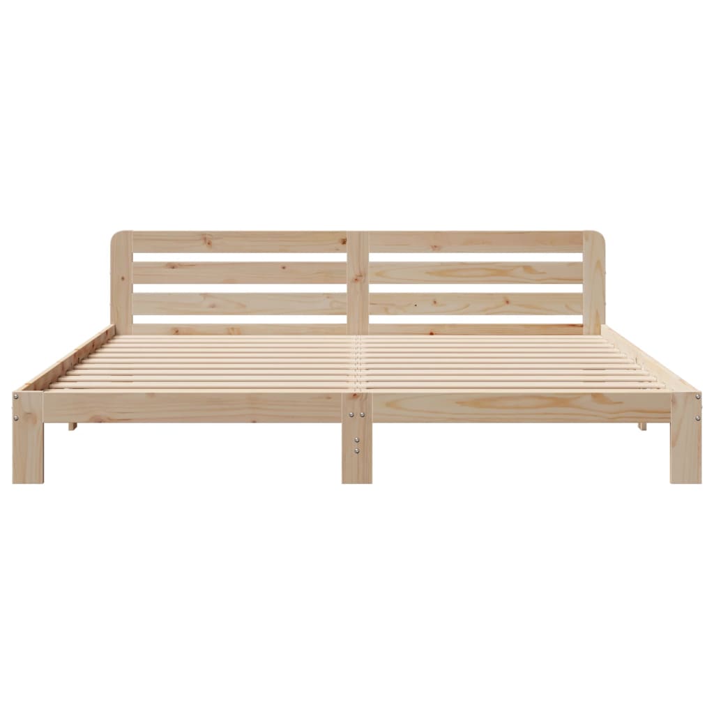 Sengeramme med madrass 200x200 cm heltre furu
