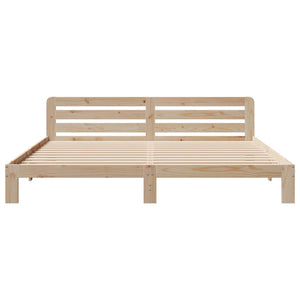 Sengeramme med madrass 200x200 cm heltre furu
