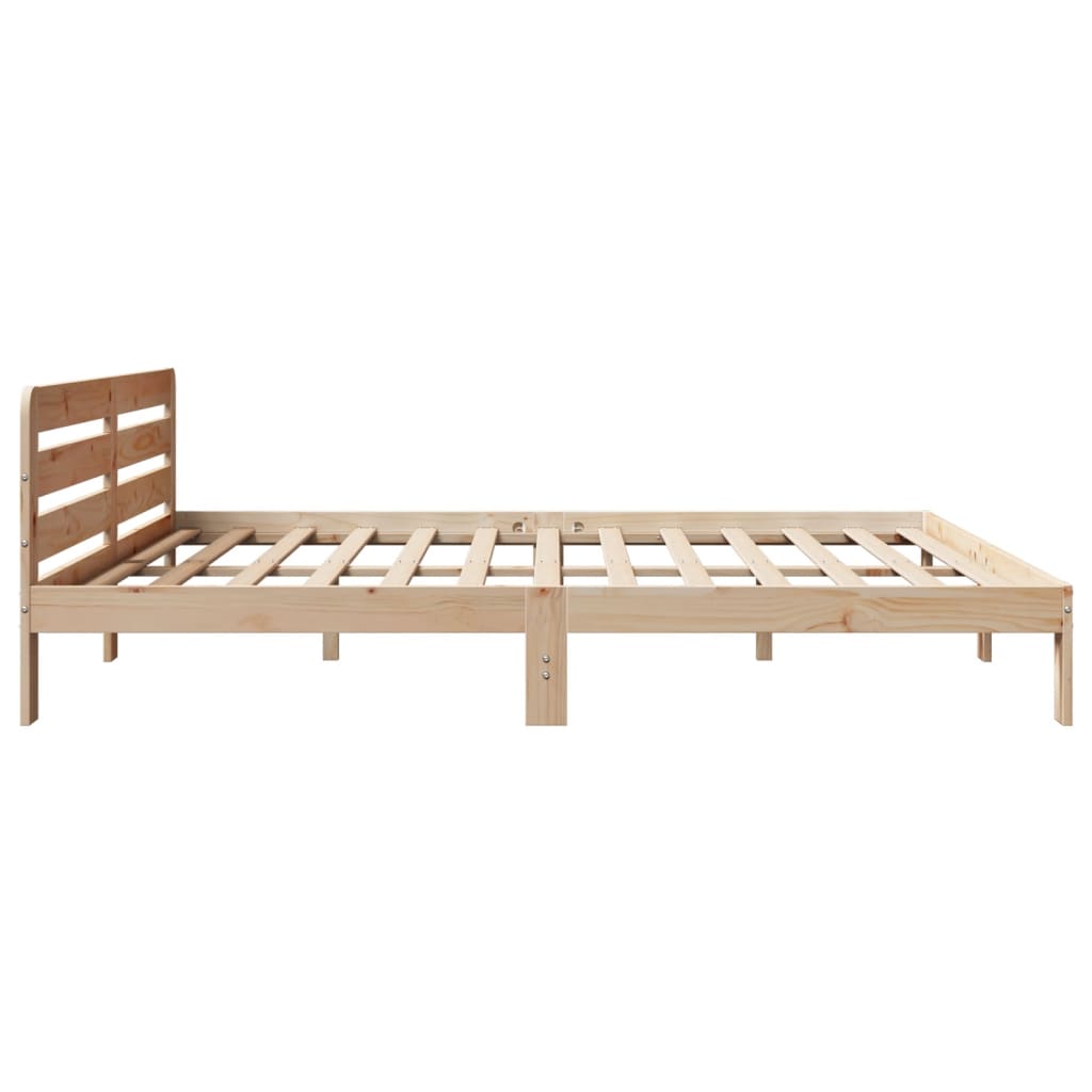 Sengeramme med madrass 200x200 cm heltre furu