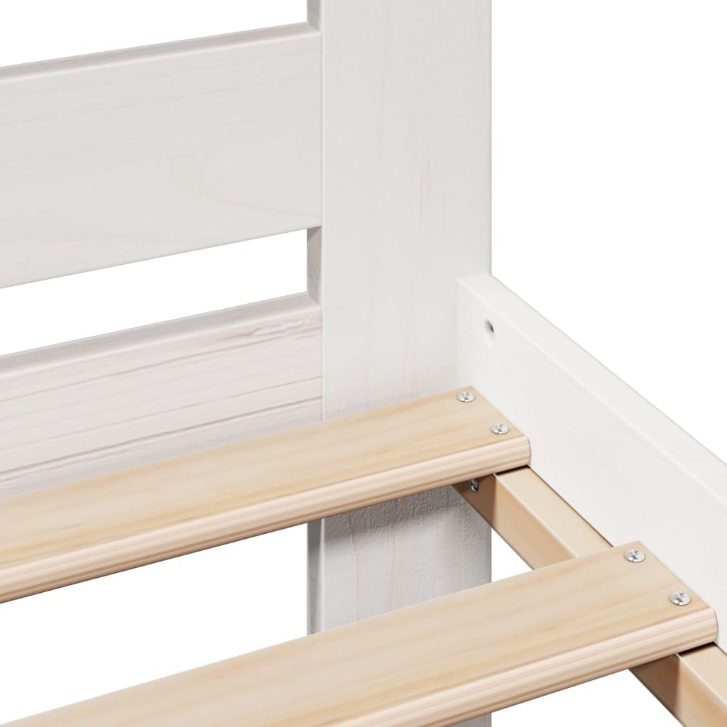 Sengeramme uten madrass hvit 75x190 cm heltre furu