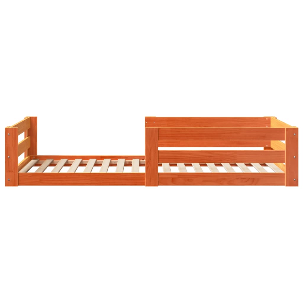 Sengeramme uten madrass voksbrun 100x200 cm heltre furu