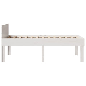 Sengeramme uten madrass hvit 75x190 cm heltre furu