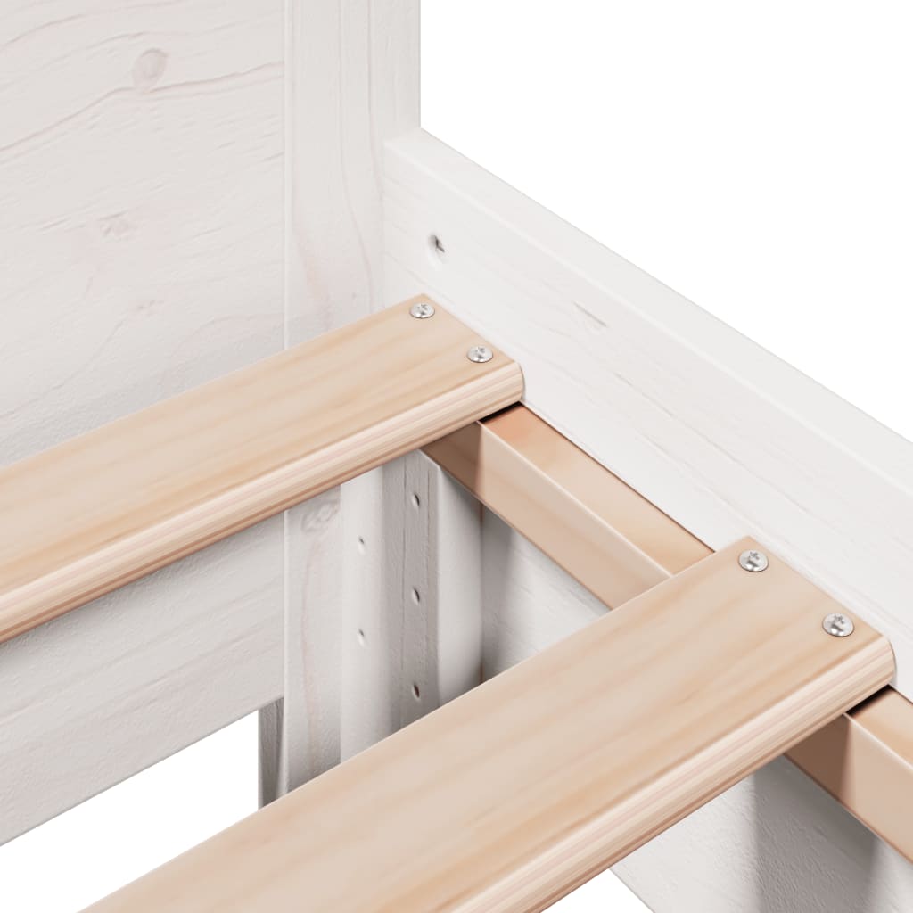 Sengeramme uten madrass hvit 75x190 cm heltre furu