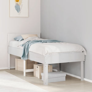 Sengeramme uten madrass hvit 75x190 cm heltre furu