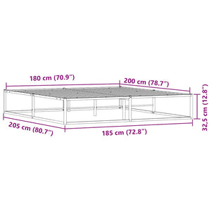 Sengeramme uten madrass hvit 180x200 cm