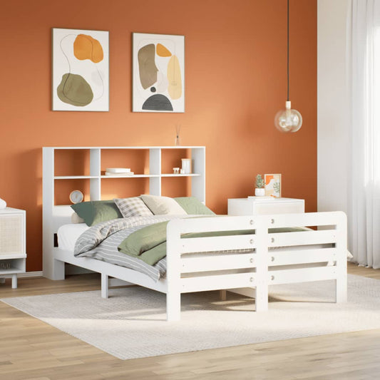 Sengeramme uten madrass hvit 120x190 cm heltre furu