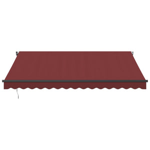 Automatisk uttrekkbar markise burgunder 400x300 cm