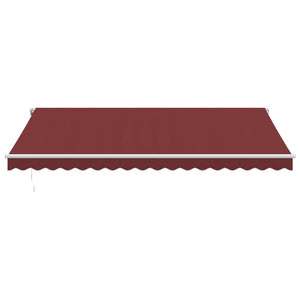 Automatisk uttrekkbar markise burgunder 450x300 cm