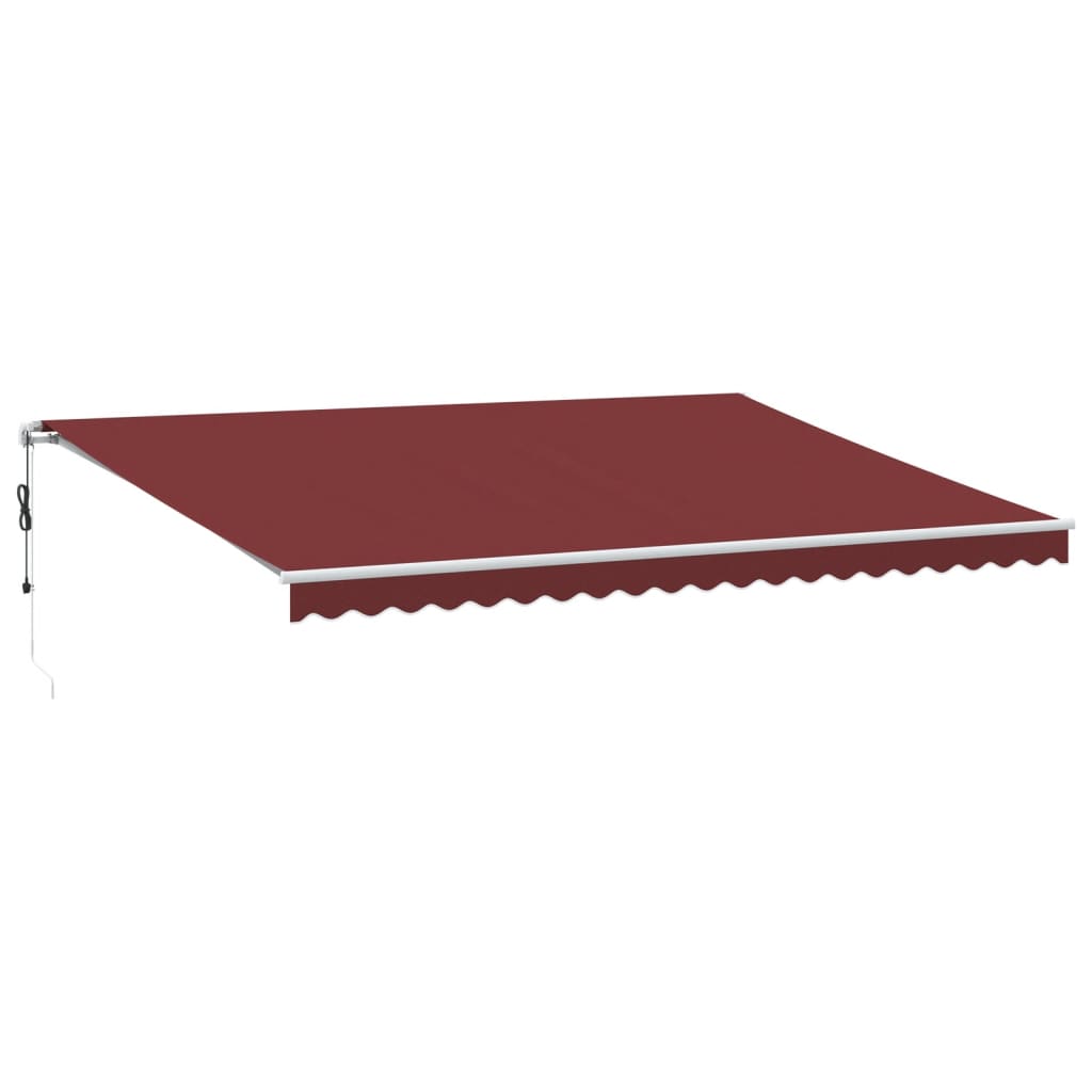 Automatisk uttrekkbar markise burgunder 500x300 cm