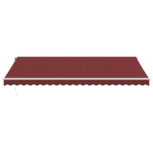 Automatisk uttrekkbar markise burgunder 500x300 cm