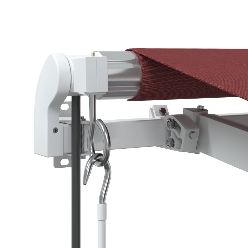 Automatisk uttrekkbar markise burgunder 500x300 cm