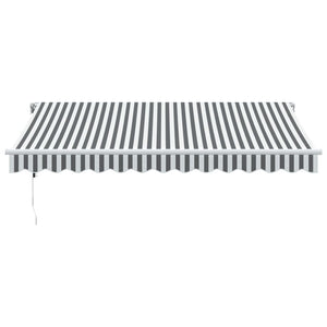Automatisk uttrekkbar markise antrasitt og hvit 350x250 cm