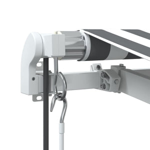 Automatisk uttrekkbar markise antrasitt og hvit 350x250 cm