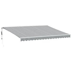 Automatisk uttrekkbar markise antrasitt og hvit 450x300 cm