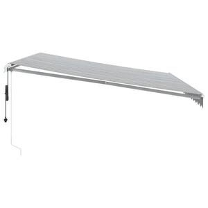 Automatisk uttrekkbar markise antrasitt og hvit 450x300 cm