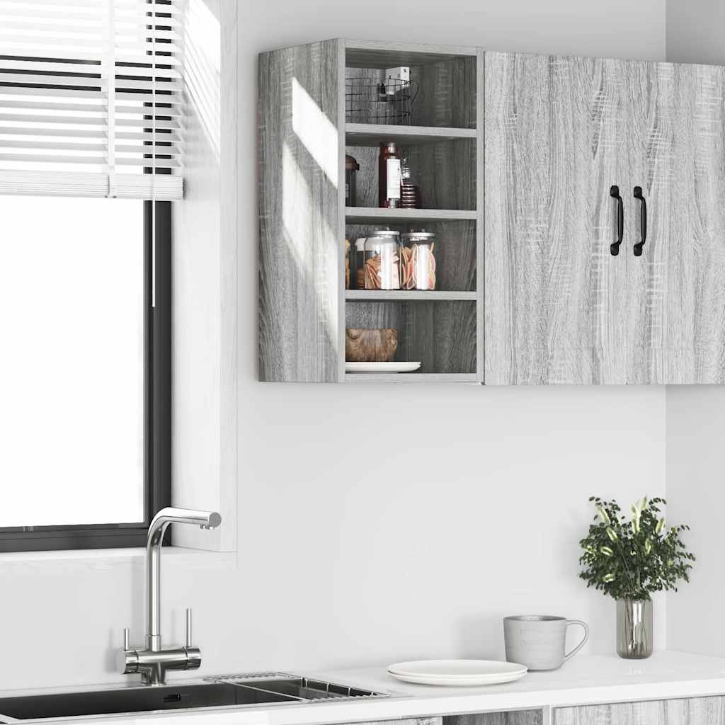 Vegghengt skap "Riga" grå sonoma 30x29,5x60 cm konstruert tre