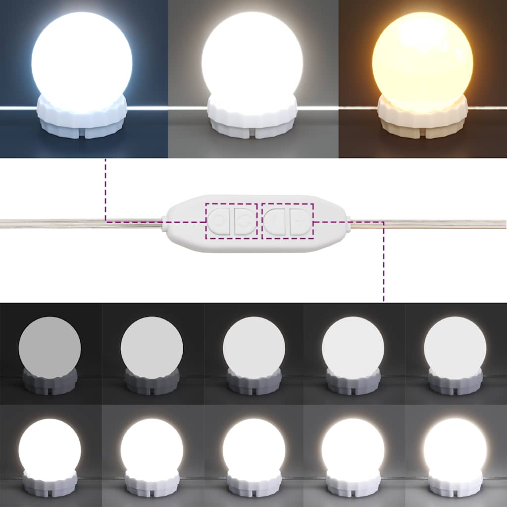 Speilskap med LED artisan eik 70x16,5x60 cm