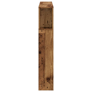 Sengegavl med LED gammelt tre 120x18,5x103,5 cm konstruert tre