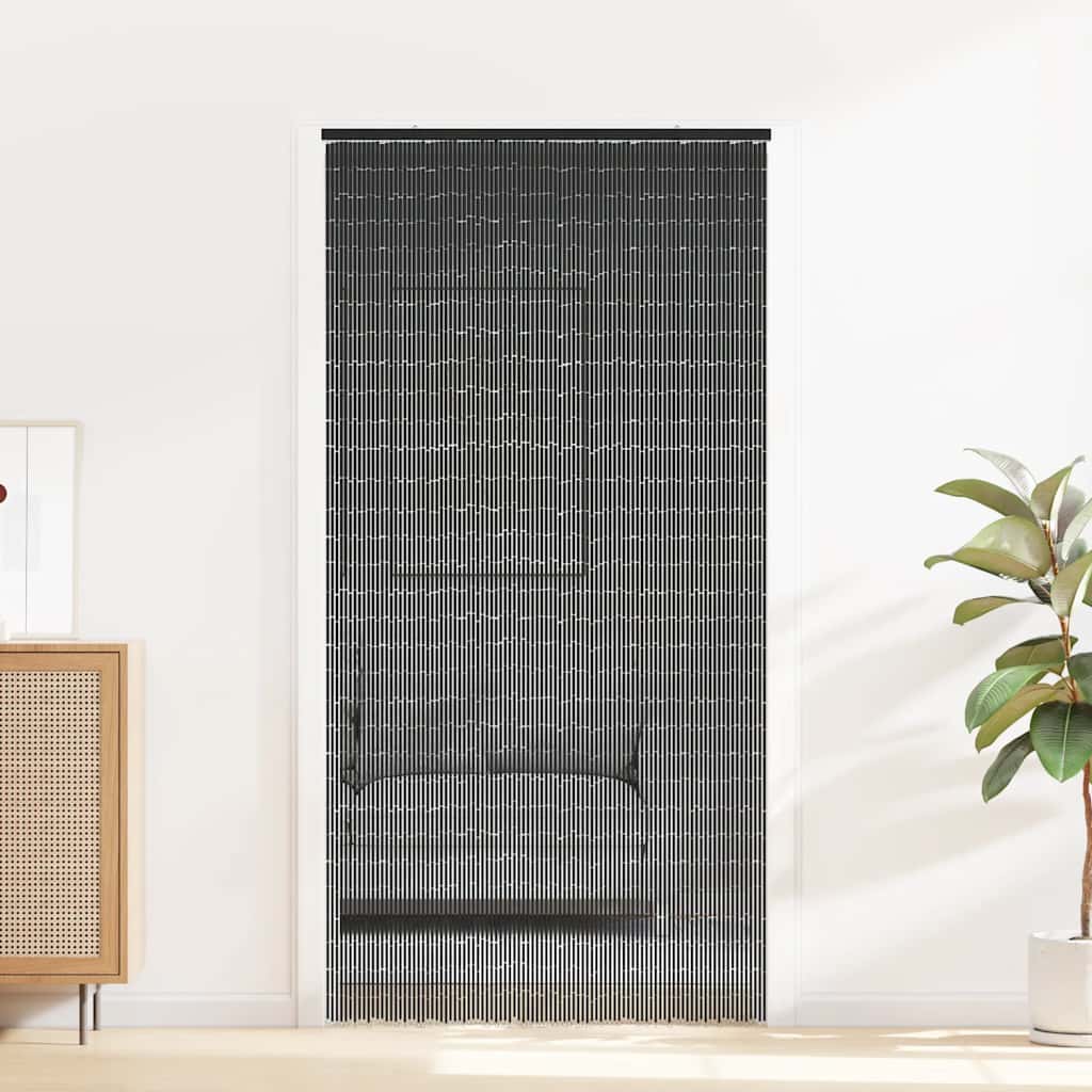 Insect door curtain dark gray 100x200 cm bamboo
