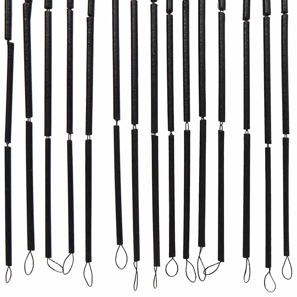 Insect door curtain dark gray 100x200 cm bamboo