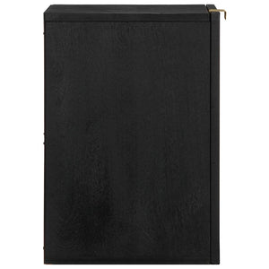 Hengende baderomsskap svart 38x33x48 cm konstruert tre