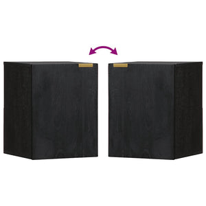 Hengende baderomsskap svart 38x33x48 cm konstruert tre