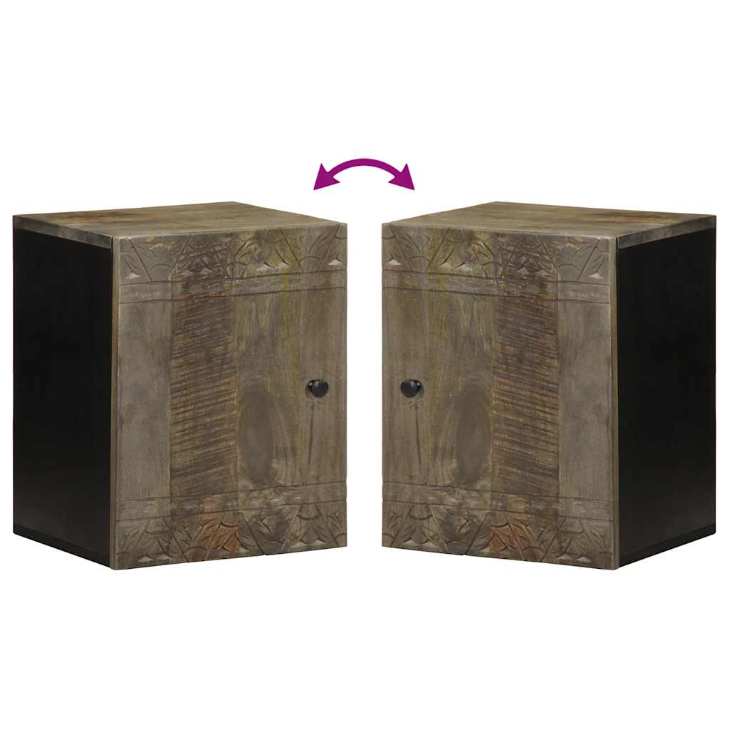 Veggskap for baderom 38x33x48 cm heltre mango