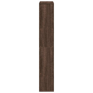 Bokhylle brun eik 72x20x120 cm konstruert tre