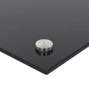 Kjøkkenplater 2 stk svart 70x50 cm herdet glass