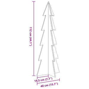 Juletre av tre til pynt 112 cm heltre furu