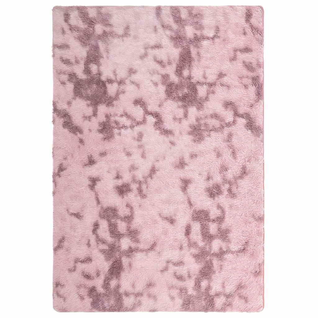 Flossteppe med lang luv NAVARRA støvet rosa 200x290cm polyester