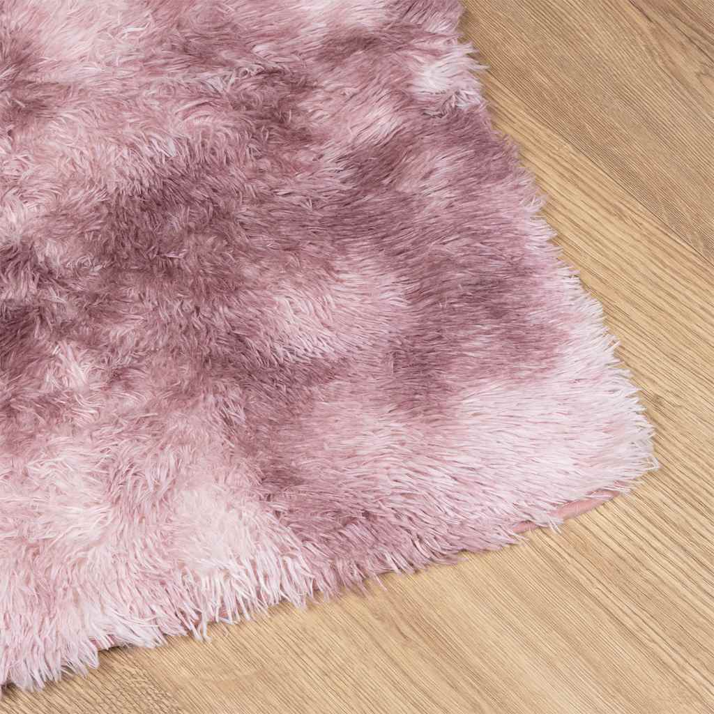 Flossteppe med lang luv NAVARRA støvet rosa 200x290cm polyester