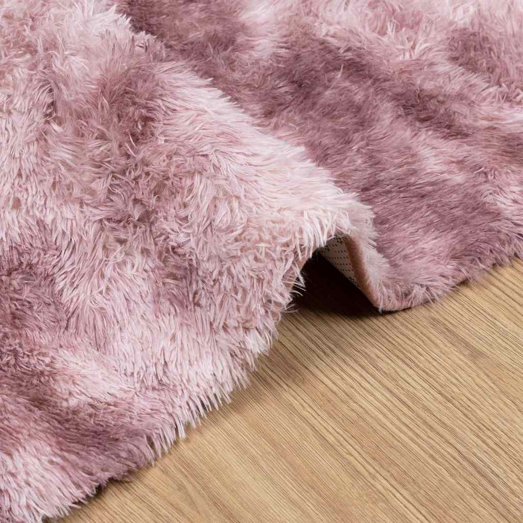 Flossteppe med lang luv NAVARRA støvet rosa 200x290cm polyester