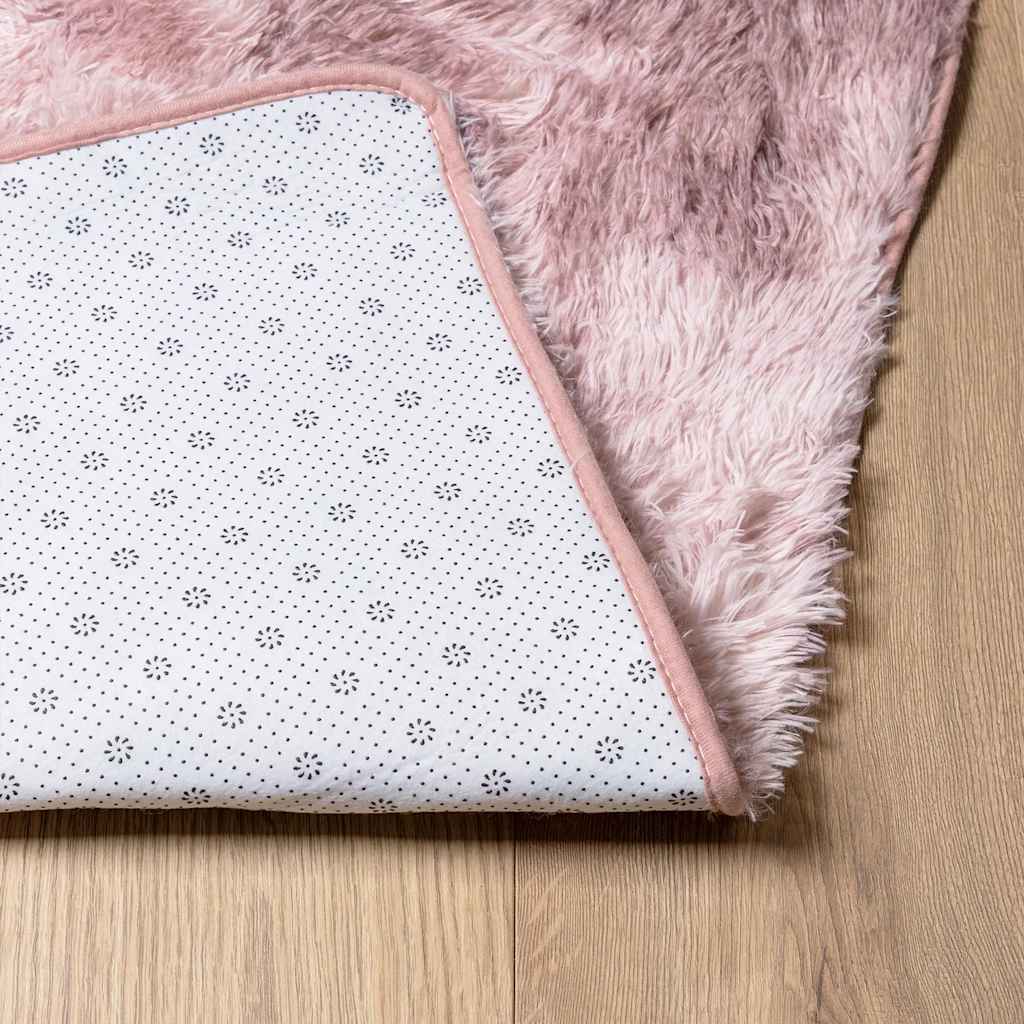 Flossteppe med lang luv NAVARRA støvet rosa 200x290cm polyester