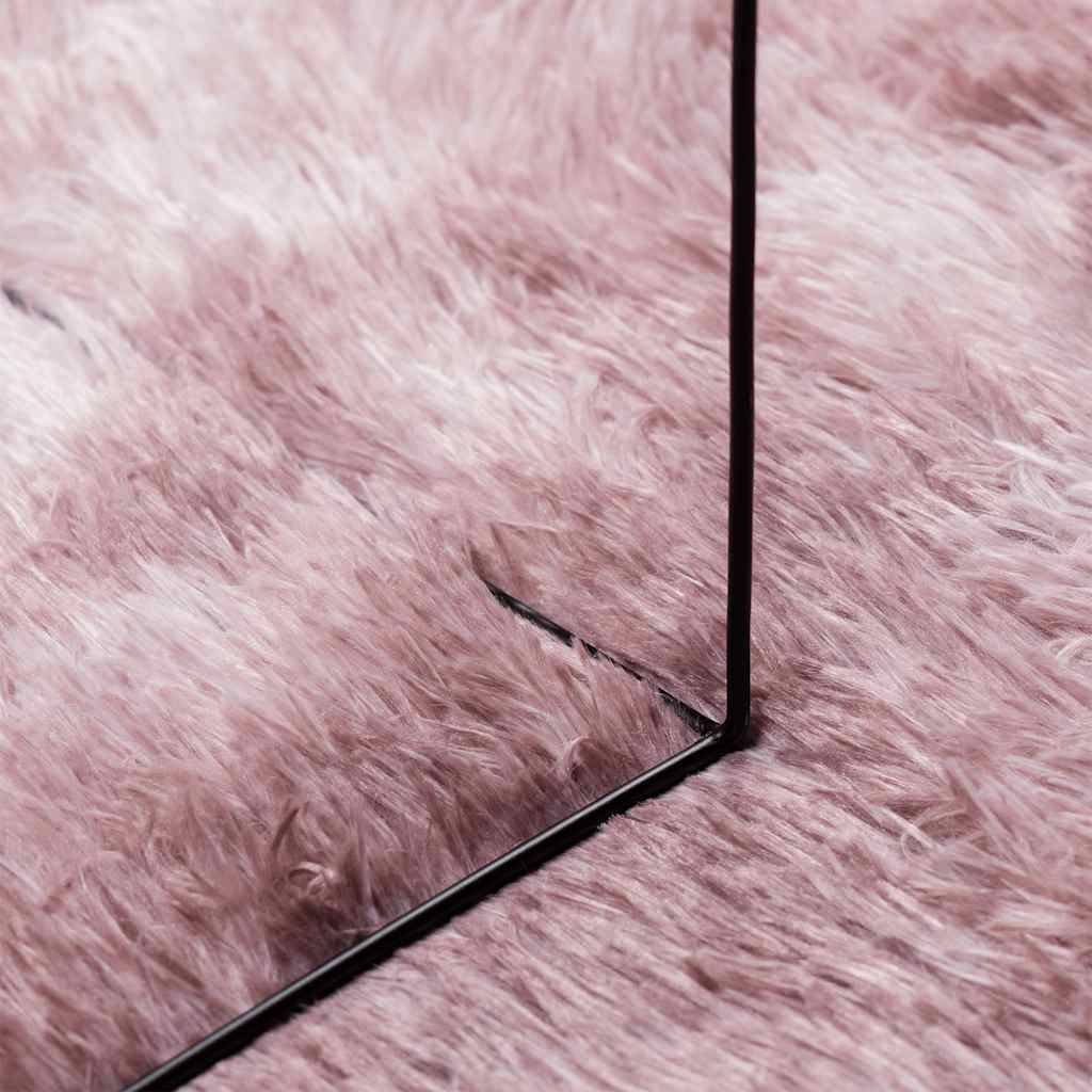 Flossteppe med lang luv NAVARRA støvet rosa 200x290cm polyester