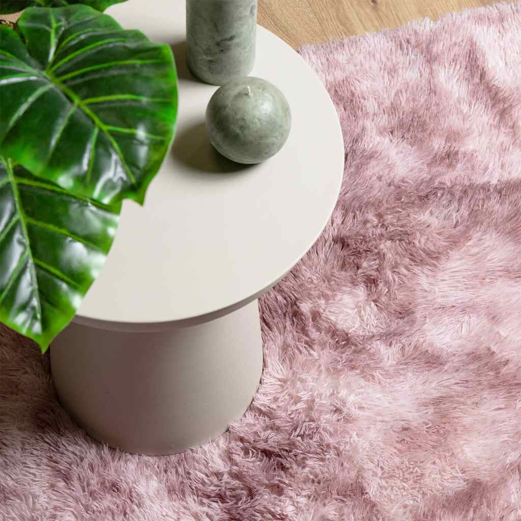 Flossteppe med lang luv NAVARRA støvet rosa 200x290cm polyester