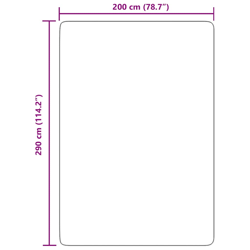 Flossteppe med lang luv NAVARRA støvet rosa 200x290cm polyester