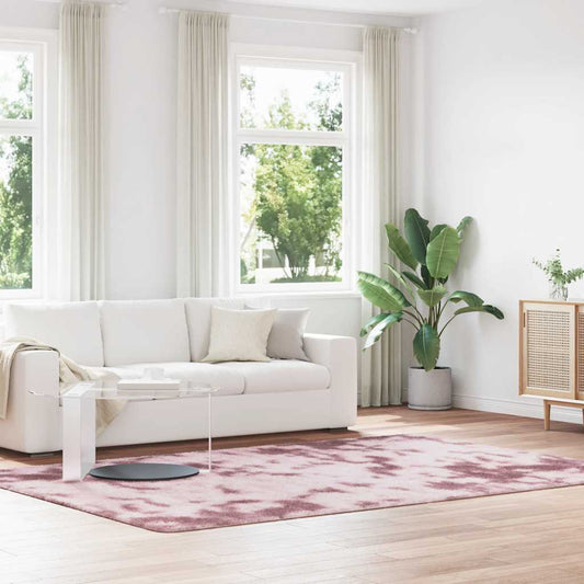Flossteppe med lang luv NAVARRA støvet rosa 200x290cm polyester