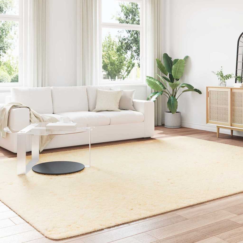 Flossteppe med lang luv NAVARRA krem 240x340 cm polyester