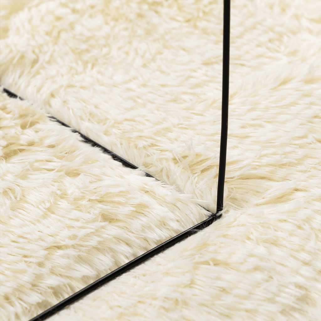 Flossteppe med lang luv NAVARRA krem 240x340 cm polyester
