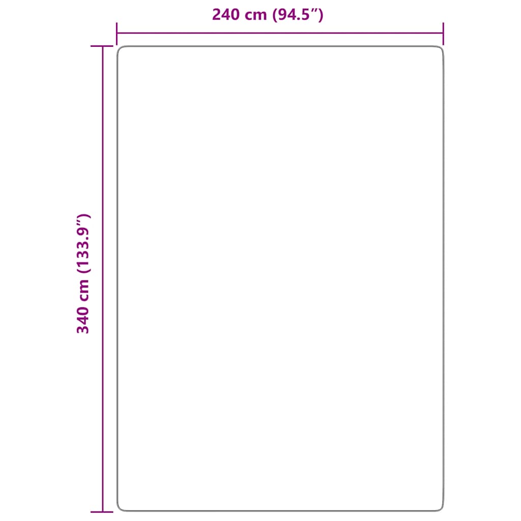 Flossteppe med lang luv NAVARRA krem 240x340 cm polyester