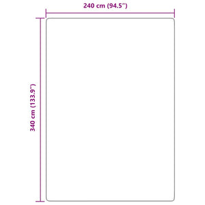 Flossteppe med lang luv NAVARRA krem 240x340 cm polyester