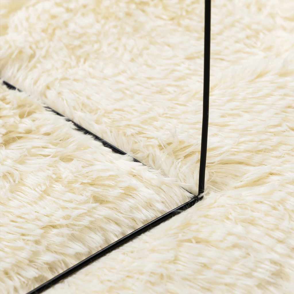 Flossteppe med lang luv NAVARRA krem 240x240 cm polyester