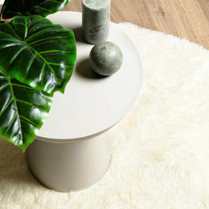 Flossteppe med lang luv NAVARRA krem 240x240 cm polyester