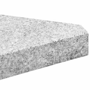 Vektplater for parasoll 4 stk grå granitt trekantet 14 kg