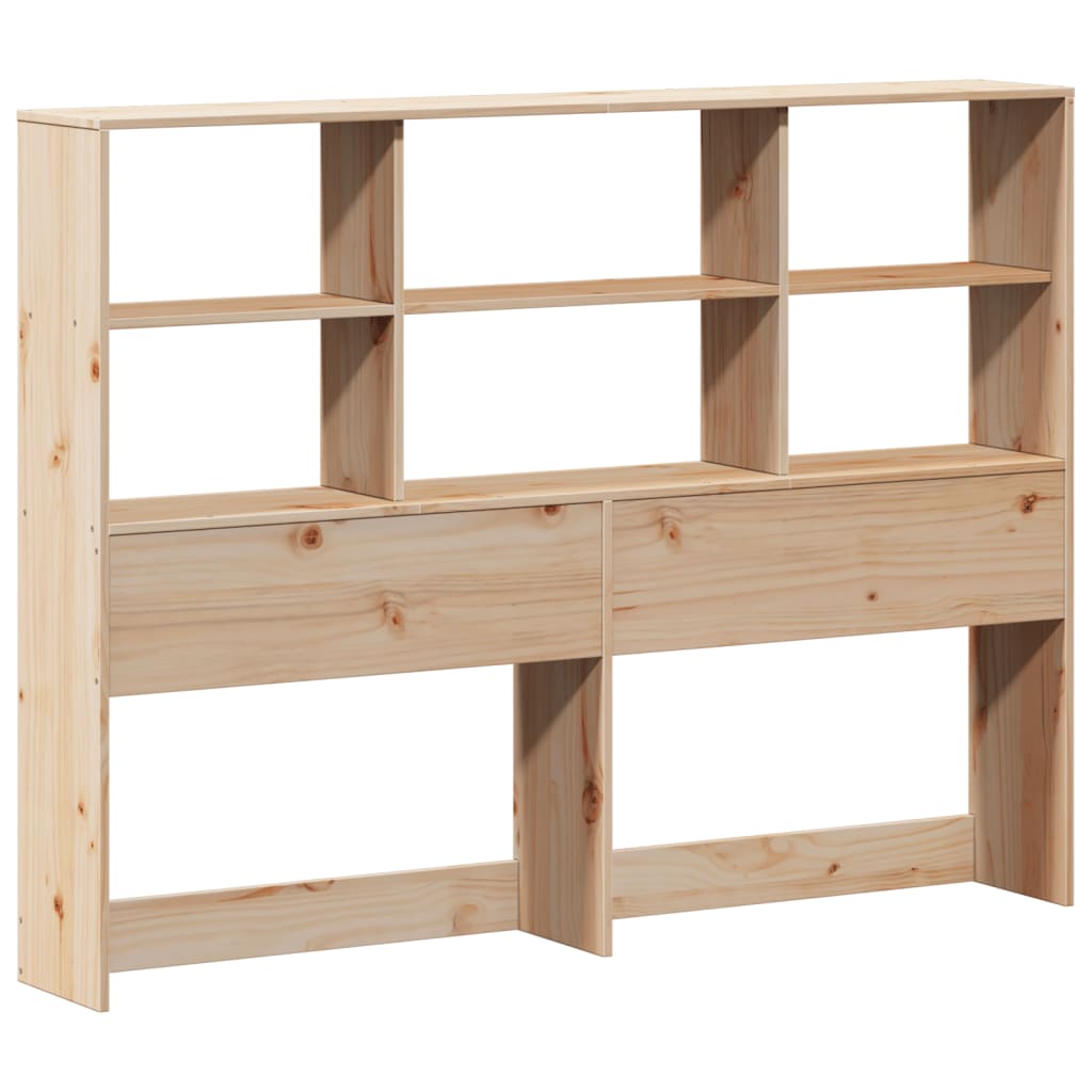 Bed with bookcase without mattress 120x190 cm solid pine wood