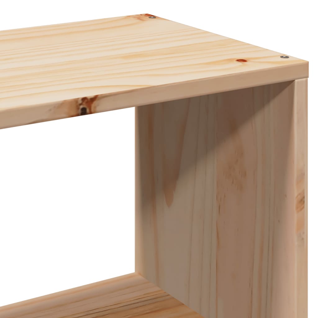Bed with bookcase without mattress 120x190 cm solid pine wood