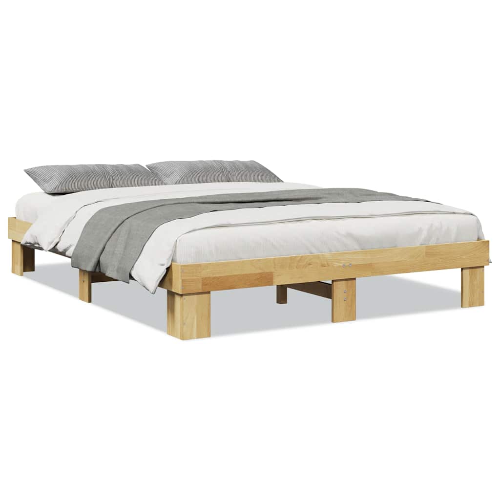 Sengeramme uten Madrass 150x200 cm Heltre Eik