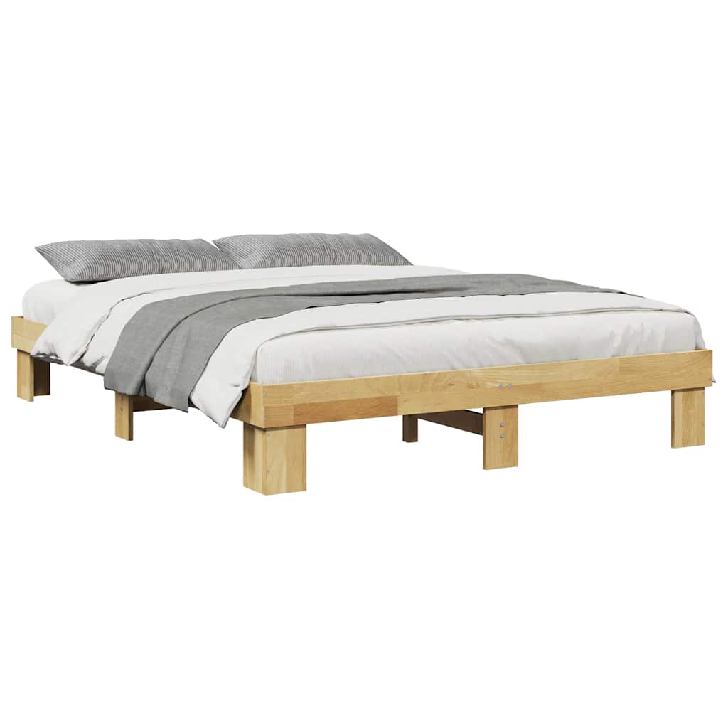 Sengeramme uten Madrass 150x200 cm Heltre Eik